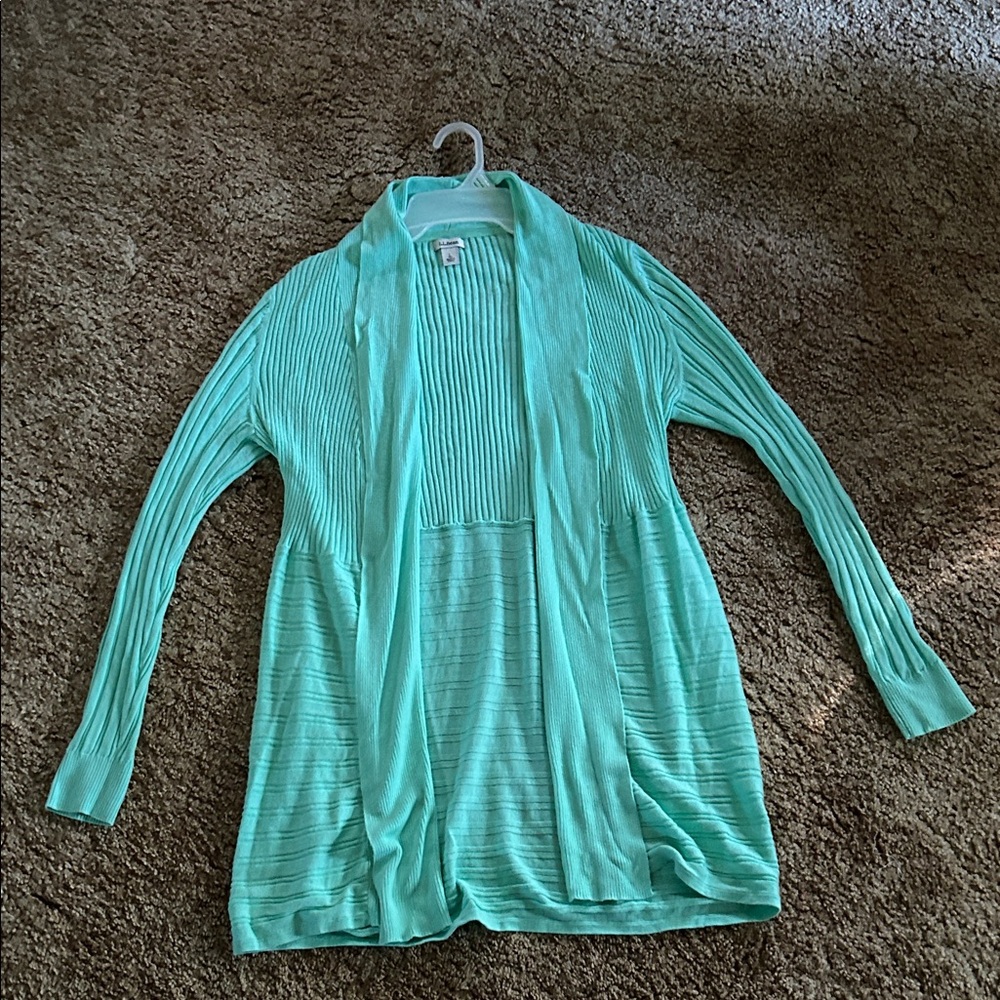 L.L. Bean Teal Ribbed Shirt